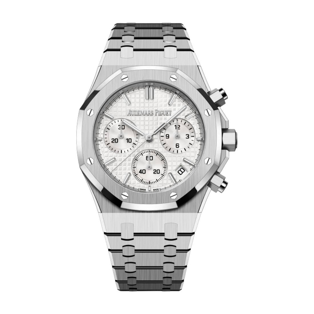 Audemars Piguet Royal Oak Selfwinding Chronograph 41 mm | Stainless Steel Bracelet | Silver-toned “Grande Tapisserie” Dial | Mens Watch, Ref. 26240ST.OO.1320ST.07