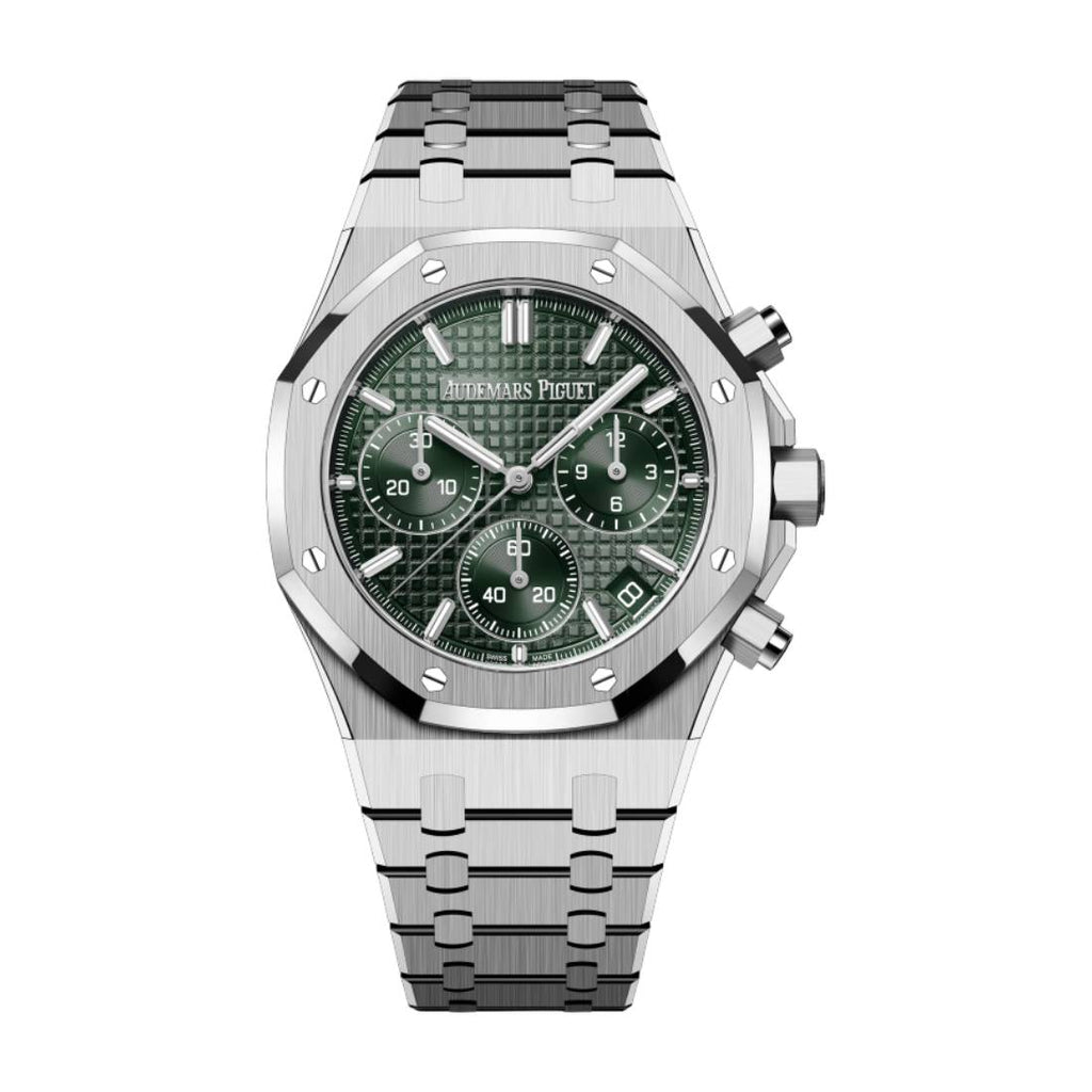 Audemars Piguet Royal Oak Selfwinding Chronograph 41 mm | Stainless Steel Bracelet | Khaki “Grande Tapisserie” Dial | Mens Watch, Ref. 26240ST.OO.1320ST.08