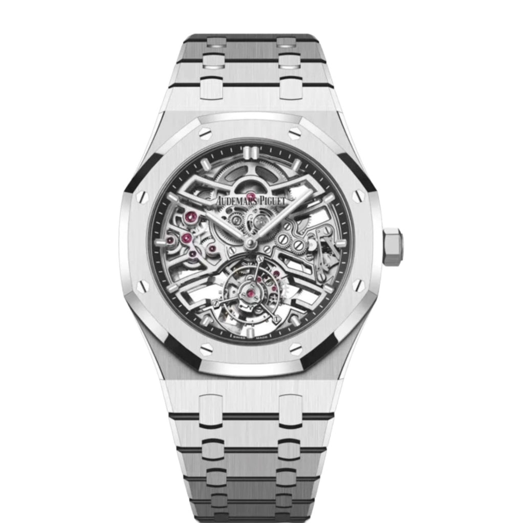 Audemars Piguet, Royal Oak Selfwinding Flying Tourbillon Openworked, skeletonized Dial, Mens Watch, Ref. # 26735ST.OO.1320ST.01