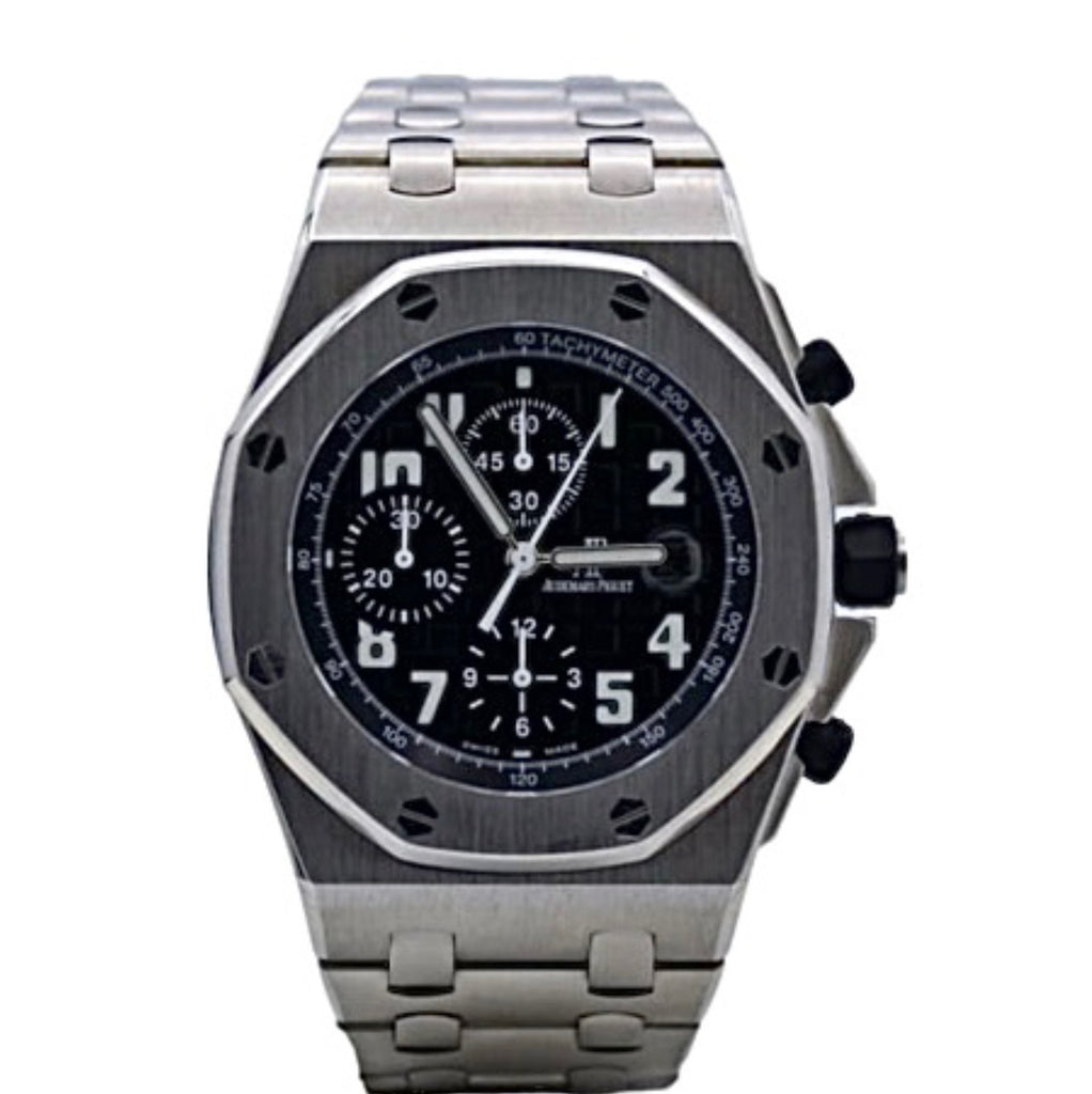 Audemars Piguet, Royal Oak Offshore Chronograph 42mm, Stainless Steel Bracelet, Black Dial, Mens Watch, Ref. # 26170ST.OO.1000ST.08