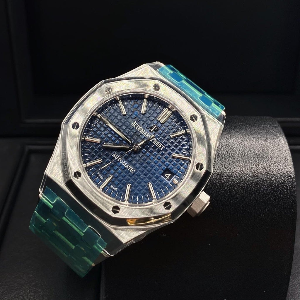 Audemars Piguet Royal Oak 37 mm | Stainless steel Bracelet | Blue Dial | Ladies Watch Ref. 15450ST.OO.1256ST.03