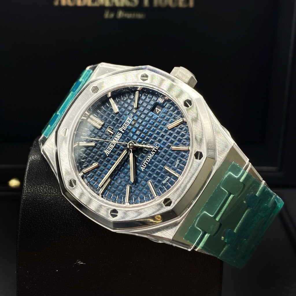 Audemars Piguet Royal Oak 37 mm | Stainless steel Bracelet | Blue Dial | Ladies Watch Ref. 15450ST.OO.1256ST.03