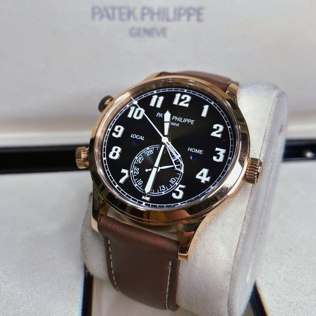 Patek Philippe Complications 18k Rose Gold 5524R-001 with Brown Sunburst dial Watch