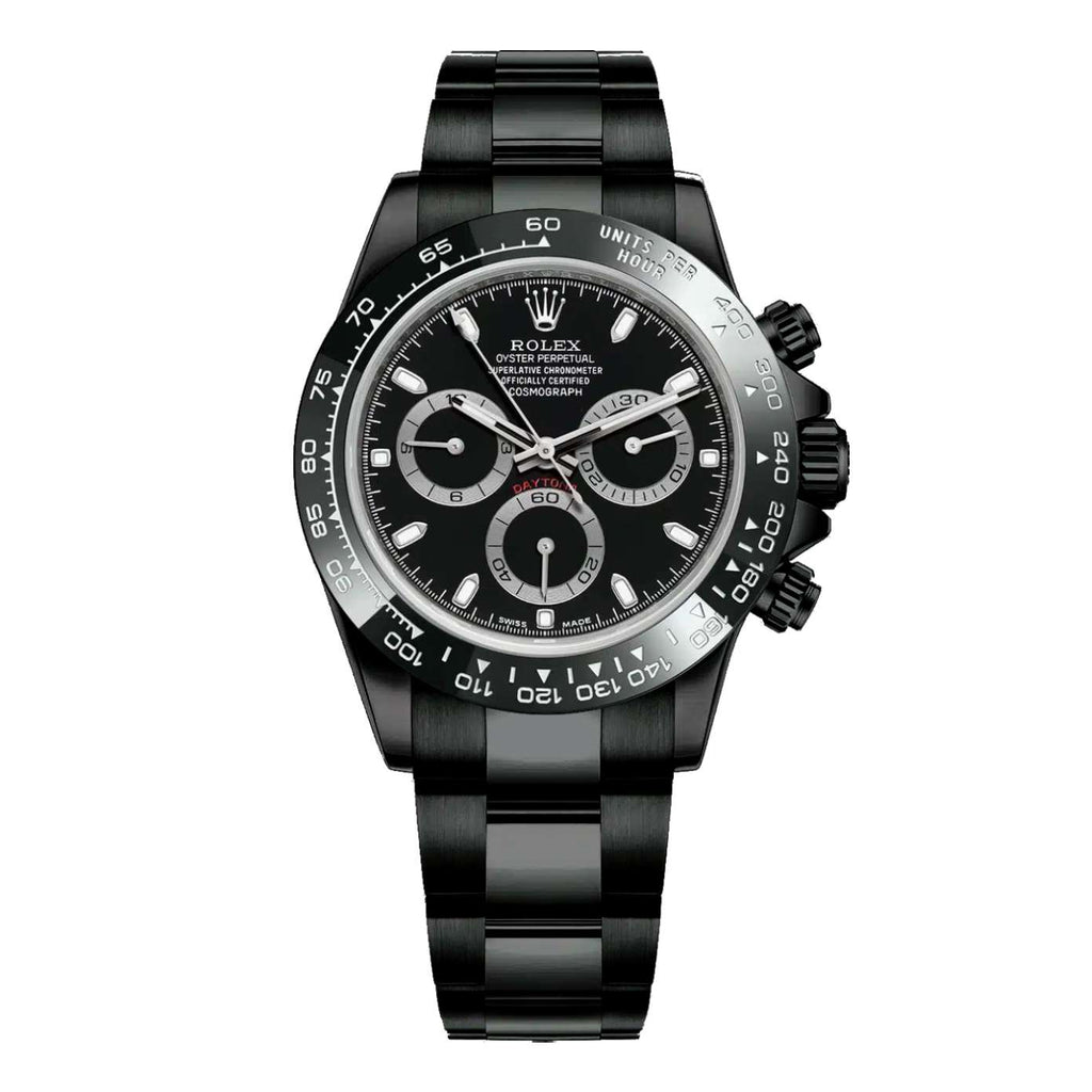 Black Rolex DLC-PVD Cosmograph Daytona 40 mm | Black DLC-PVD Stainless Steel Oyster bracelet | Black dial Black bezel | Men's Watch 116500ln-pvd-2