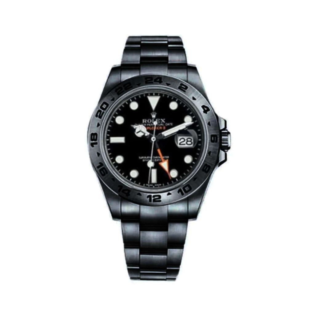 Black Rolex DLC-PVD Explorer II Watch Ref. # 216570