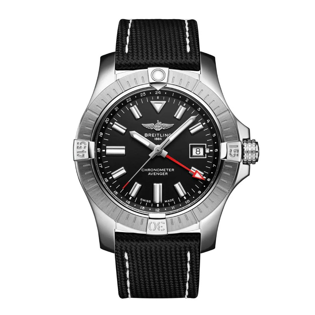 Breitling Avenger Automatic GMT 43, Stainless Steel, Black dial, Watch A32397101B1X1