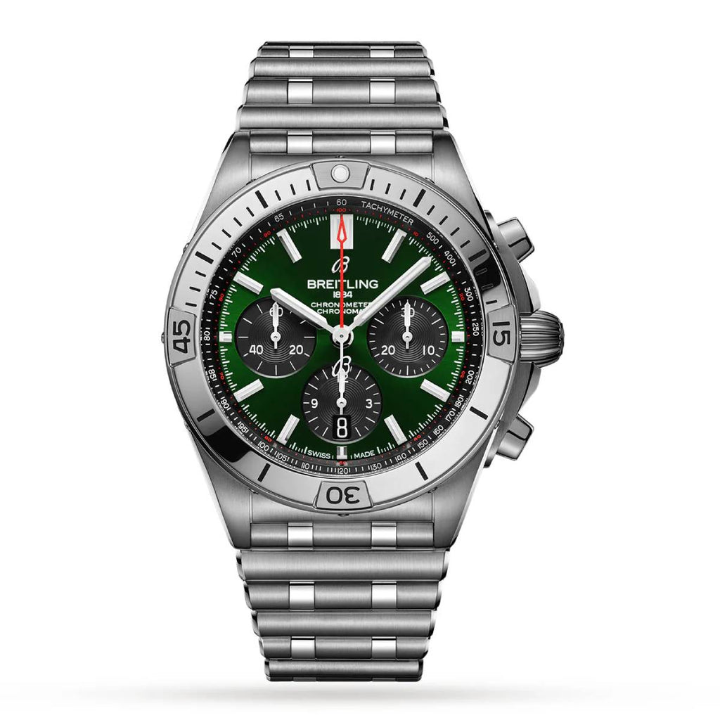 Breitling Chronomat B01 42 Bentley, Stainless Steel, Green dial, Watch AB01343A1L1A1