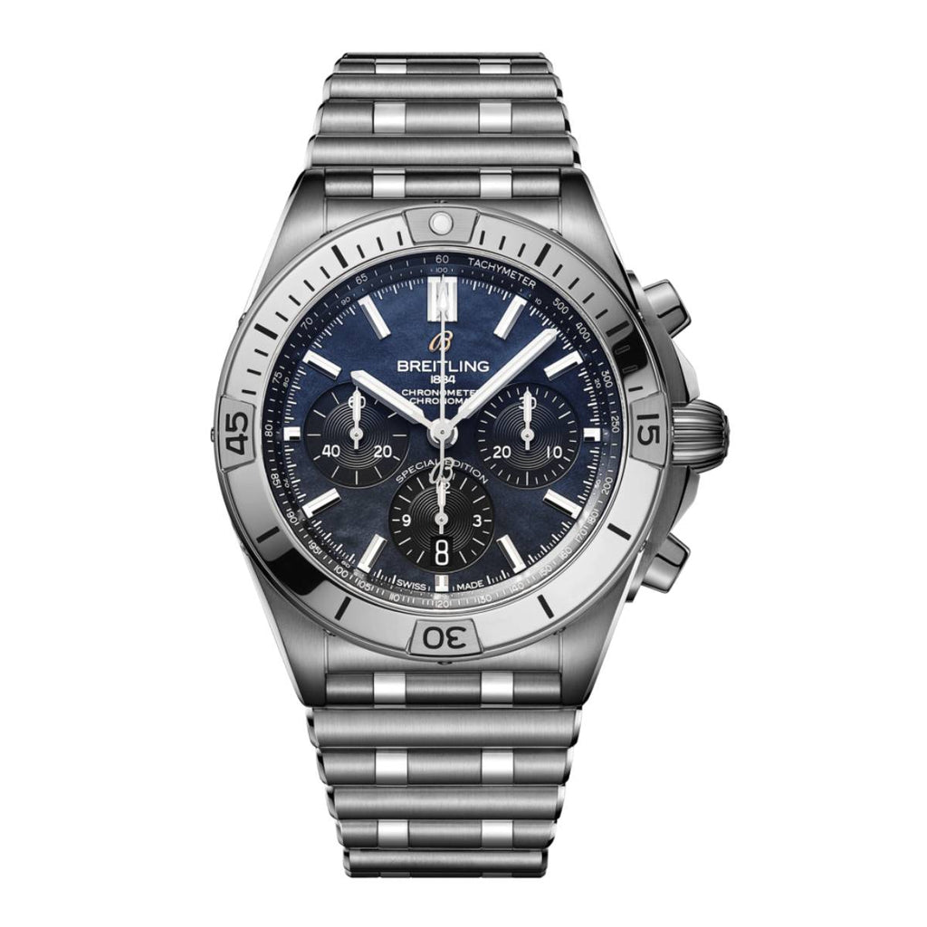 Breitling Chronomat B01 42, Stainless Steel, Blue dial, Watch AB0134101C1A1