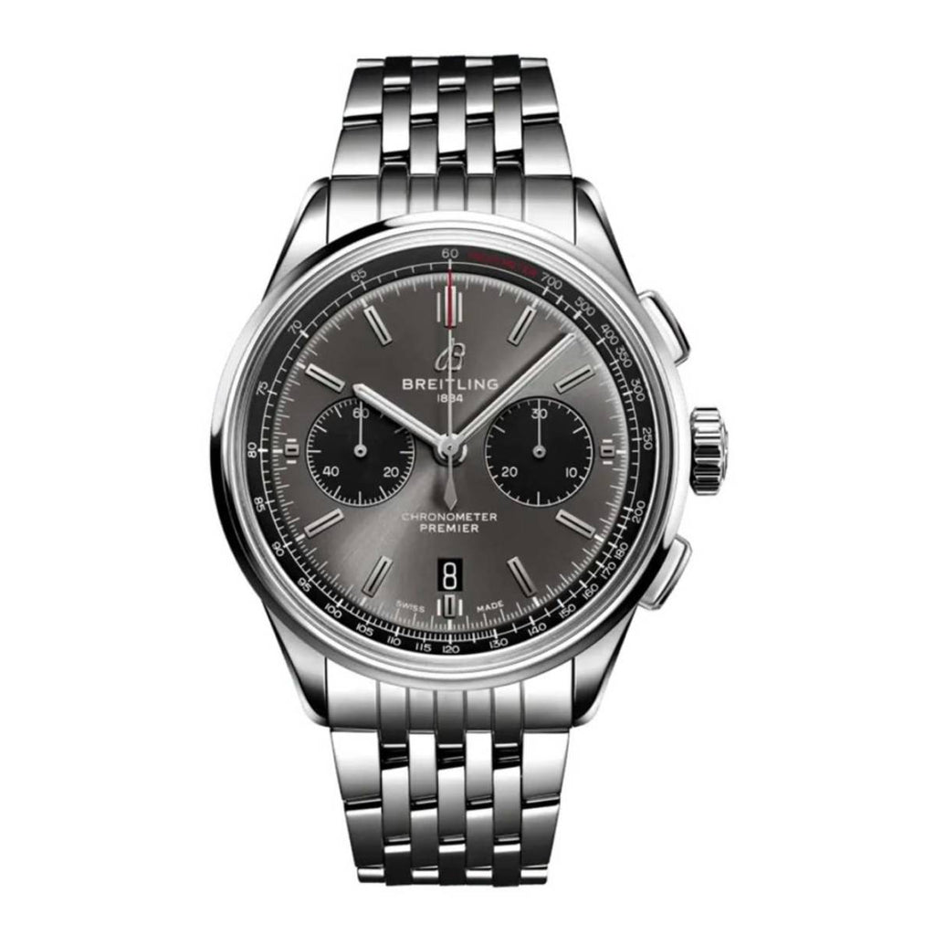 Breitling Premier B01 Chronograph 42, Stainless Steel, Anthracite grey dial, Watch AB0118221B1A1