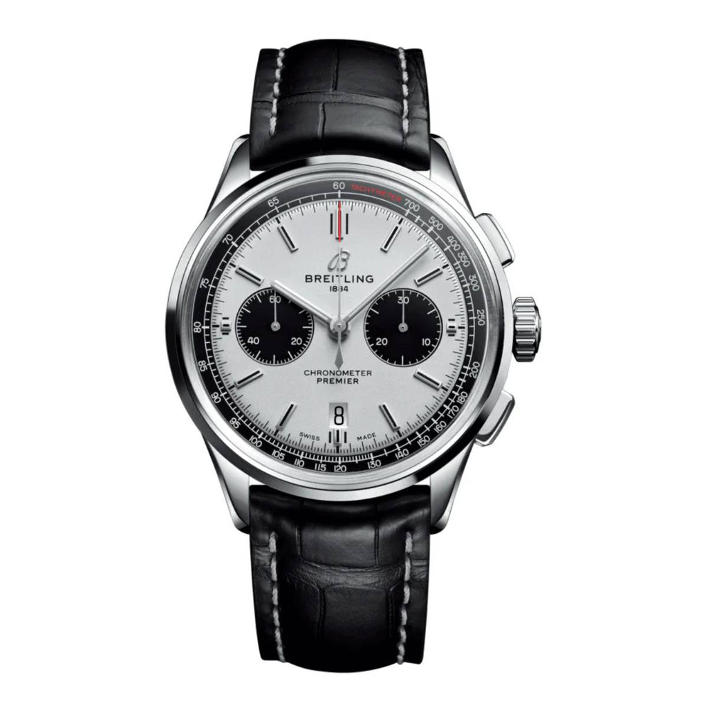 Breitling Premier B01 Chronograph 42, Stainless Steel, Silver 'Panda' dial, Watch AB0118221G1P1