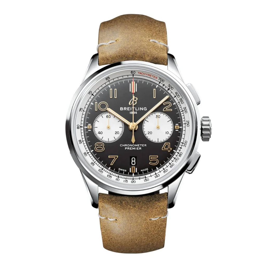 Breitling Premier B01 Chronograph 42 Norton, Stainless Steel, Black dial, Watch AB0118A21B1X1