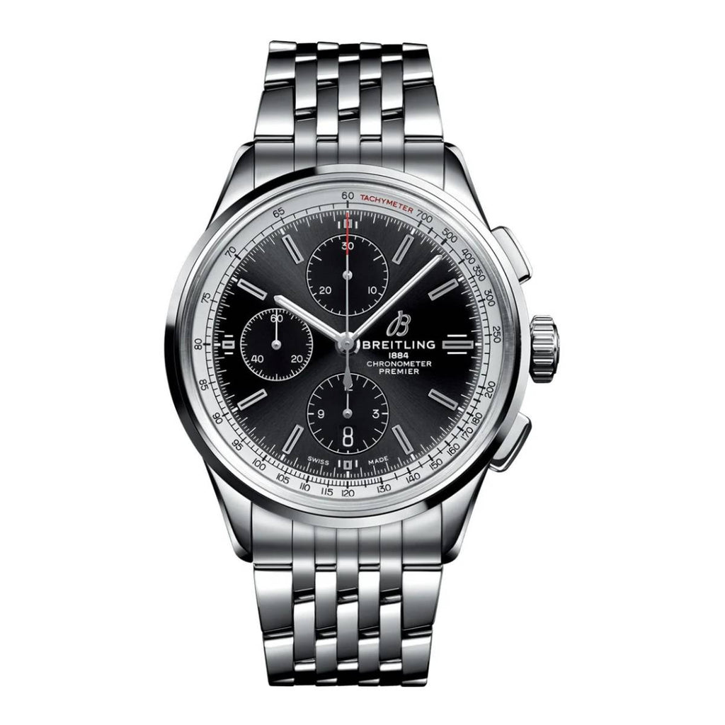 Breitling Premier Chronograph 42 mm | Stainless Steel bracelet | Black dial | Men's Watch A13315351B1A1