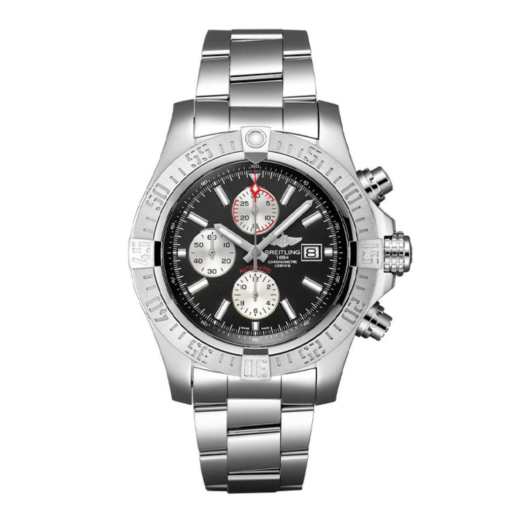 Breitling Super Avenger II 48mm | Stainless Steel bracelet | Volcano Black dial | Men's Watch A13371111B1A1