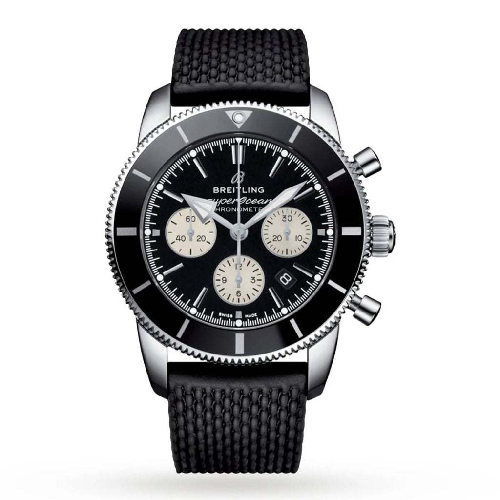 Breitling Superocean Heritage B01 Chronograph 44, Stainless Steel, 44mm, Black dial, Watch AB0162121B1S1