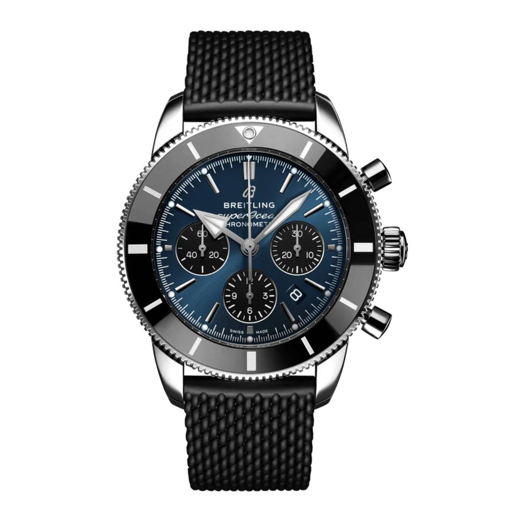 Breitling Superocean Heritage B01 Chronograph 44, Stainless Steel, 44mm, Blue dial, Watch AB0162121C1S1