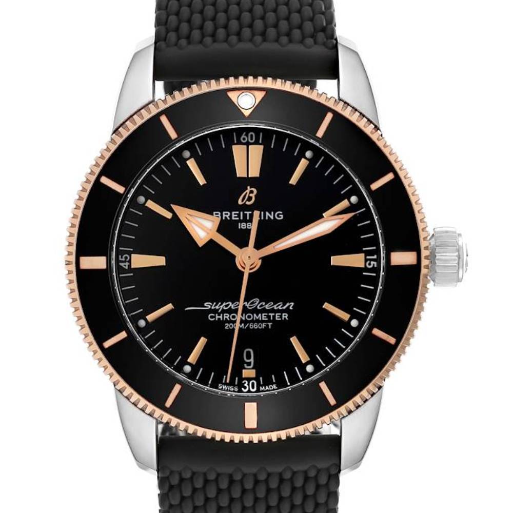 Breitling Superocean Heritage B20 44mm, Steel & Rose Gold Case, Black Dial, Men's Watch UB2030