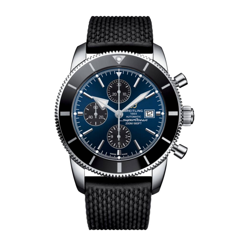 Breitling Men’s Superocean Heritage II Chronograph 46, Stainless Steel, Blue dial, Watch A13312121C1S1