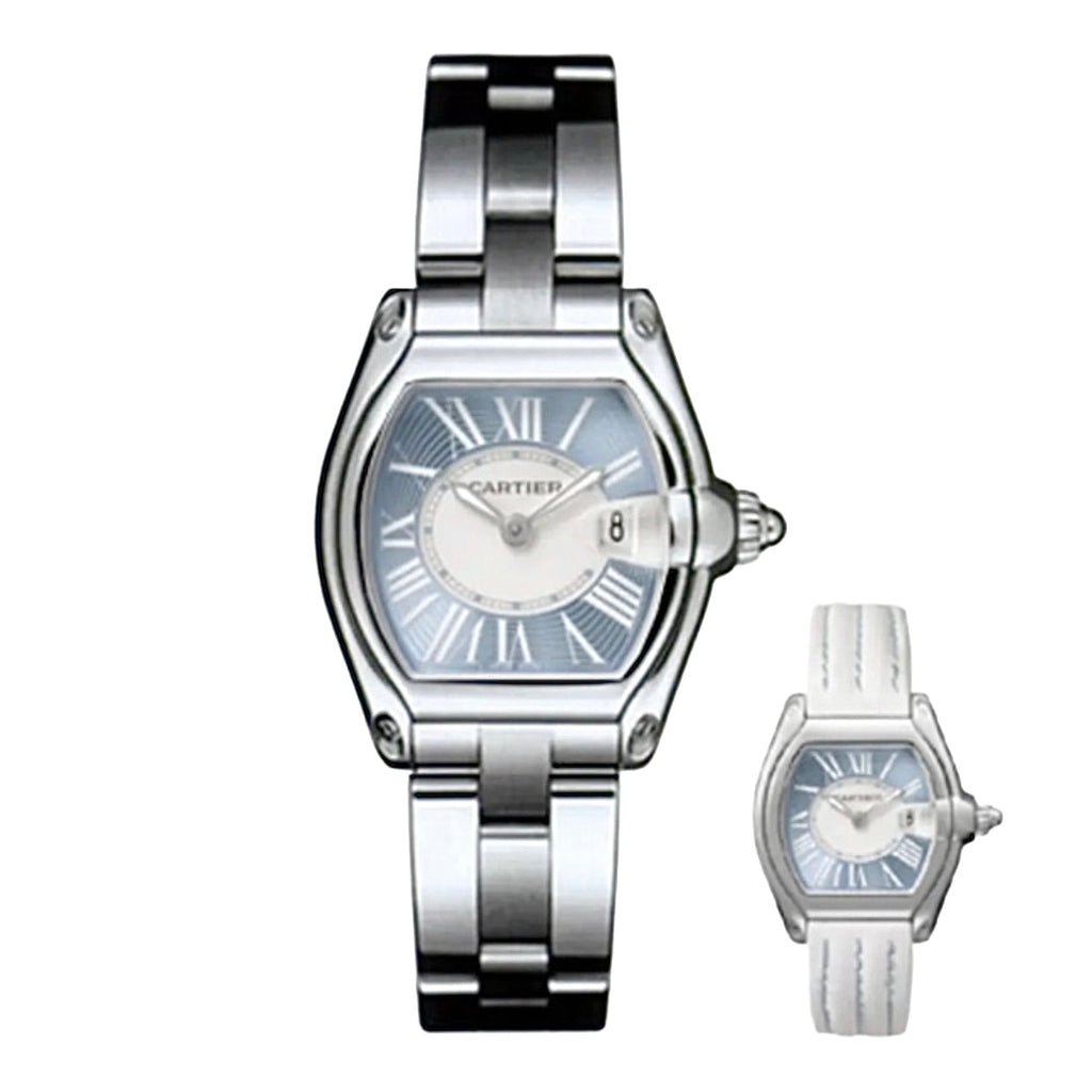 Cartier, Roadster 36mm | Stainless Steel Bracelet | Light blue Dial | Men's Watch, Ref. # W62053V3