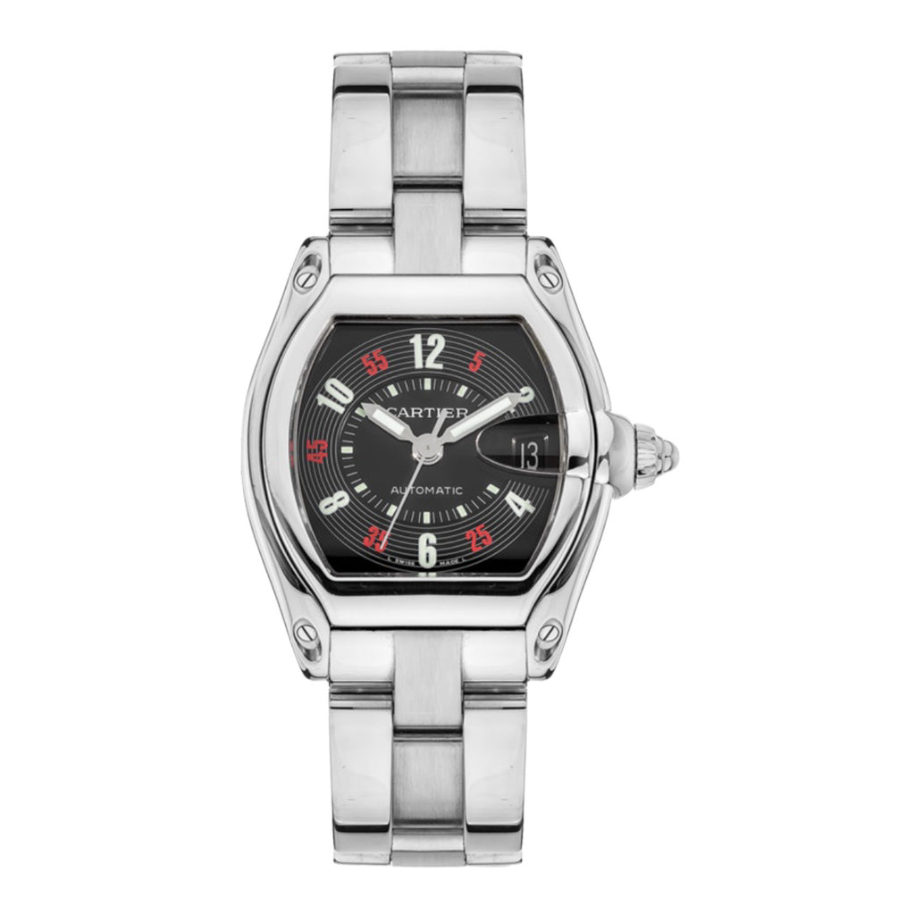 Cartier, Roadster 39mm | Stainless Steel Bracelet | Black Dial | Men's Watch, Ref. # W62002V3