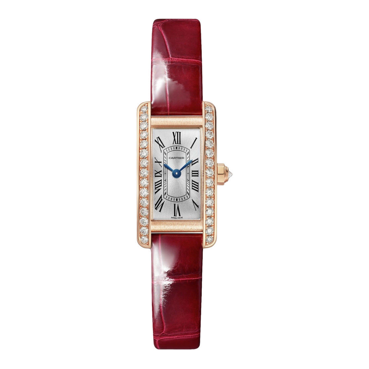 Cartier Tank Americaine WJTA0041 Silver Dial Diamond