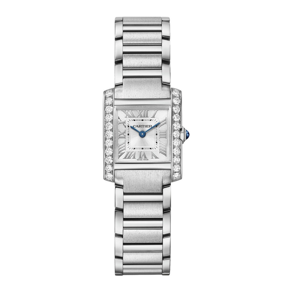 Cartier, Tank Francaise 25.7mm | Stainless Steel Bracelet | silver Dial Stainless Steel Diamond Bezel | Ladies Watch, Ref. # W4TA0020