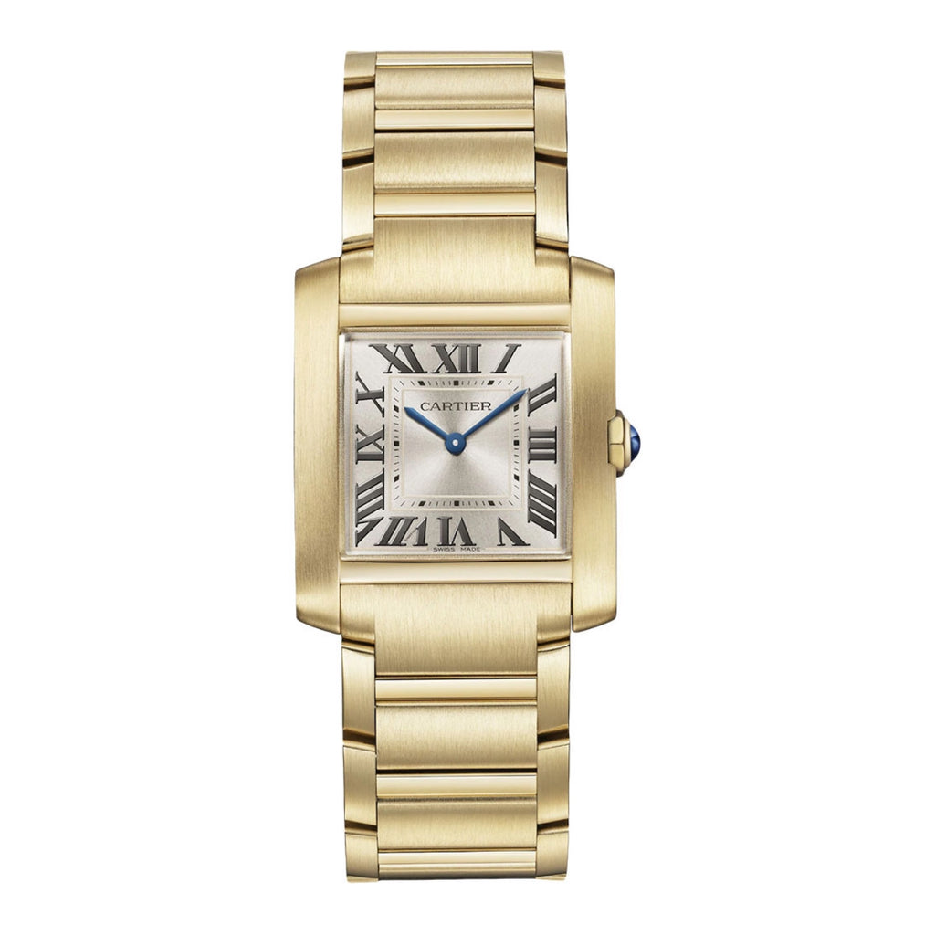 Cartier, Tank Francaise 32mm | yellow gold Bracelet | golden sunray Dial yellow gold Bezel | Men's Watch, Ref. # WGTA0113