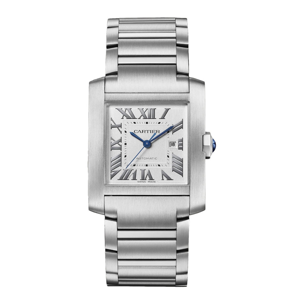 Cartier, Tank Francaise 36.7mm | steel Bracelet | Silver Dial steel Bezel | Men's Watch, Ref. # WSTA0067