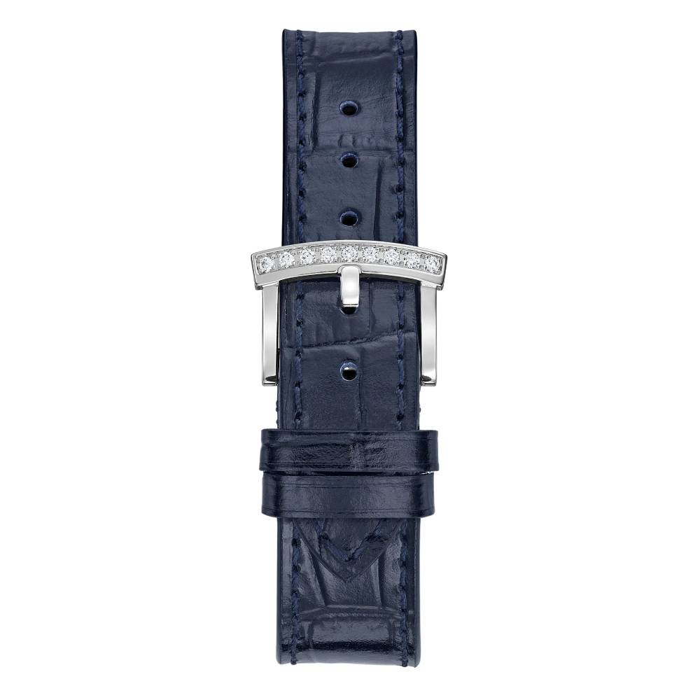 Chopard L’Heure Du Diamant Moonphase 35mm Watch - Ref: 139445-1001 - Blue Diamond Dial in 18k White Gold Case, Blue Leather