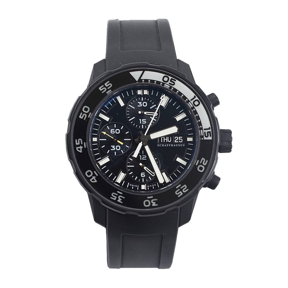 IWC Aquatimer Chronograph Galapagos Island 44mm - Ref: IW376705 Black Dial, Stainless Steel Case Black Rubber Bracelet Watch