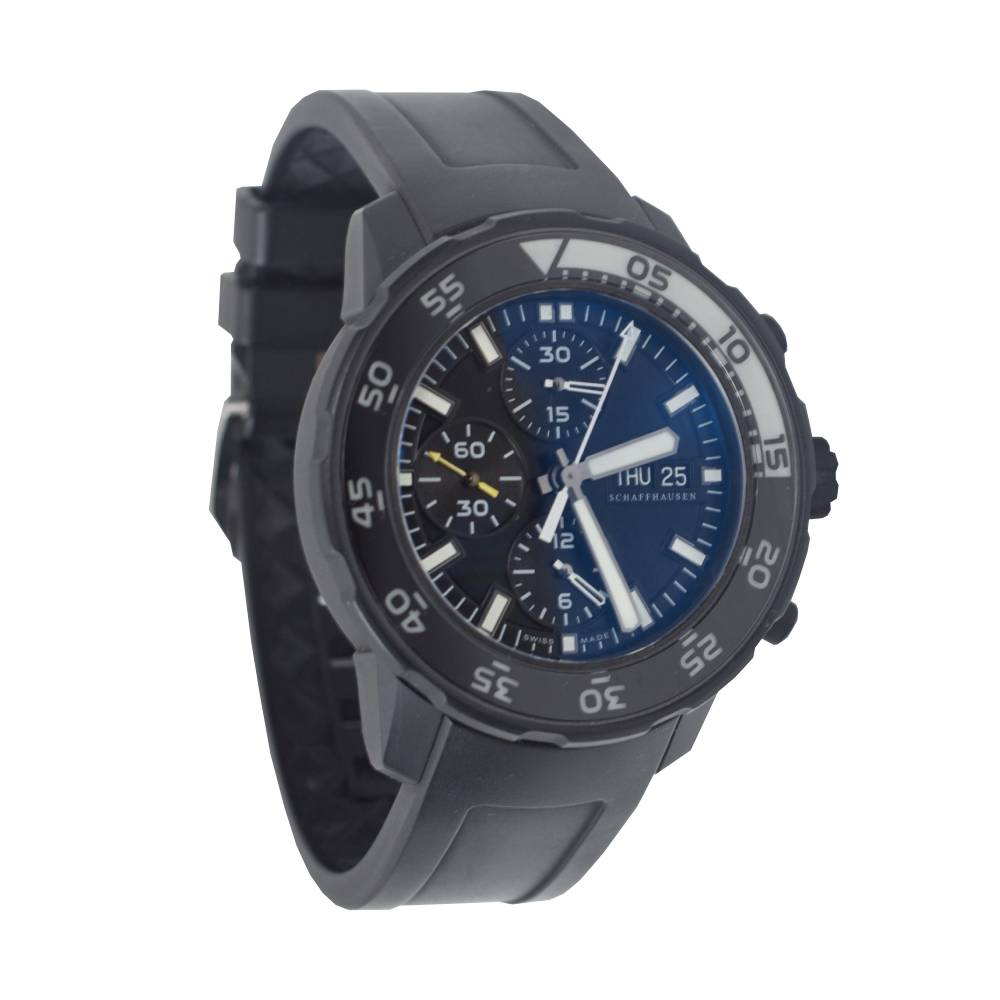 IWC Aquatimer Chronograph Galapagos Island 44mm - Ref: IW376705 Black Dial, Stainless Steel Case Black Rubber Bracelet Watch