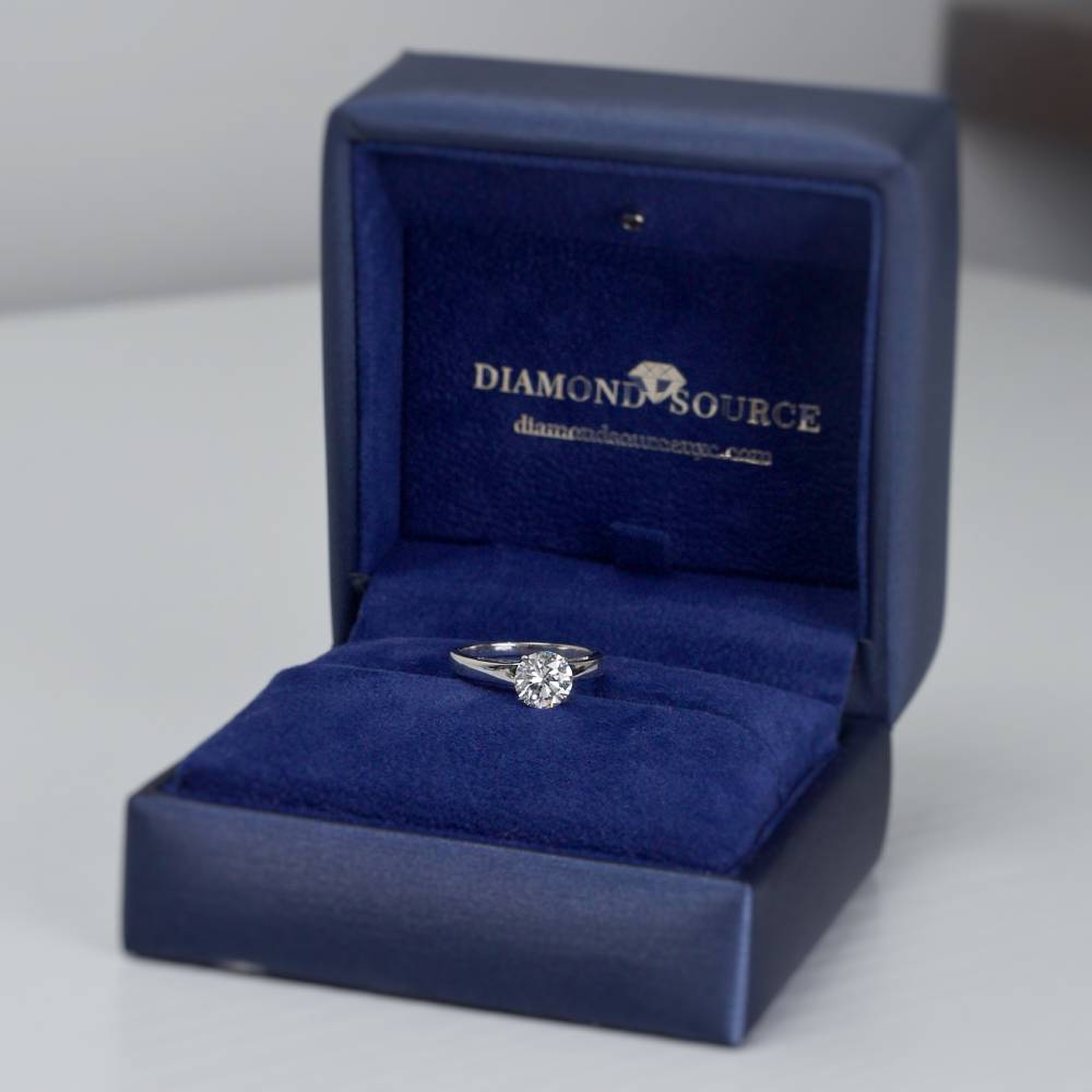 Magnificent GIA certified 1.52ct Round Cut Brilliant Diamond Solitaire Engagement Ring in 14k White Gold ENG-1747500