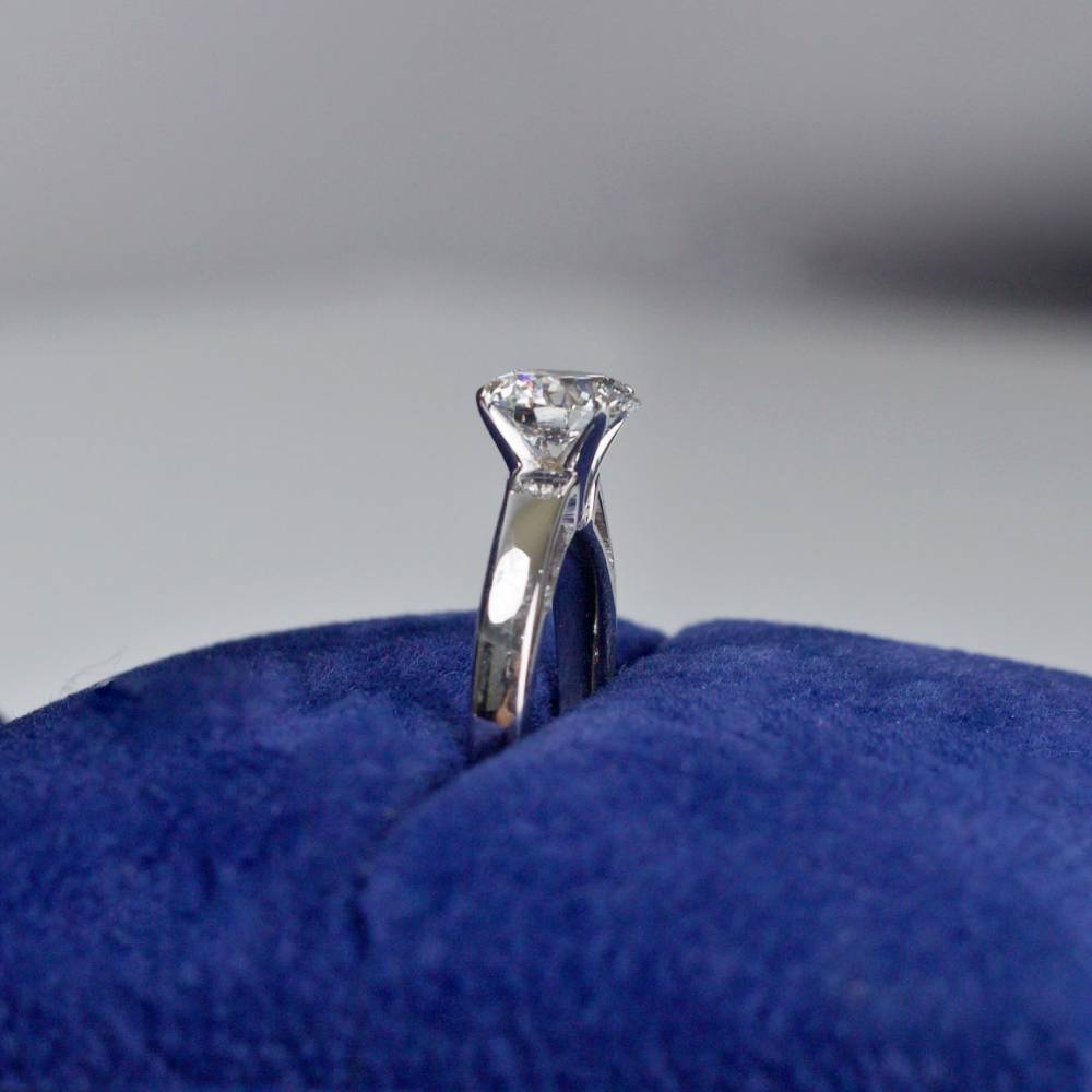 Magnificent GIA certified 1.52ct Round Cut Brilliant Diamond Solitaire Engagement Ring in 14k White Gold ENG-1747500