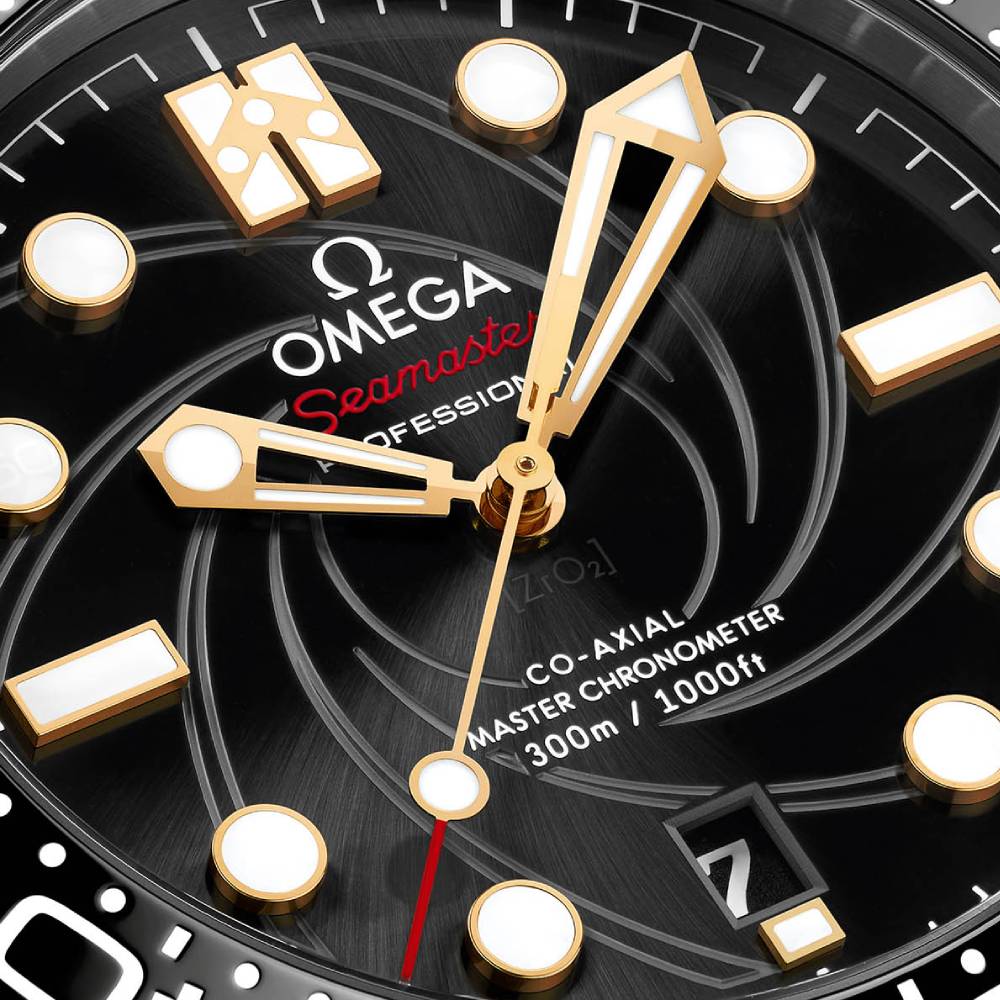 Omega Seamaster James Bond 42mm Watch - Ref: 210.22.42.20.01.004 - Black Index Dial, Black Rubber Strap