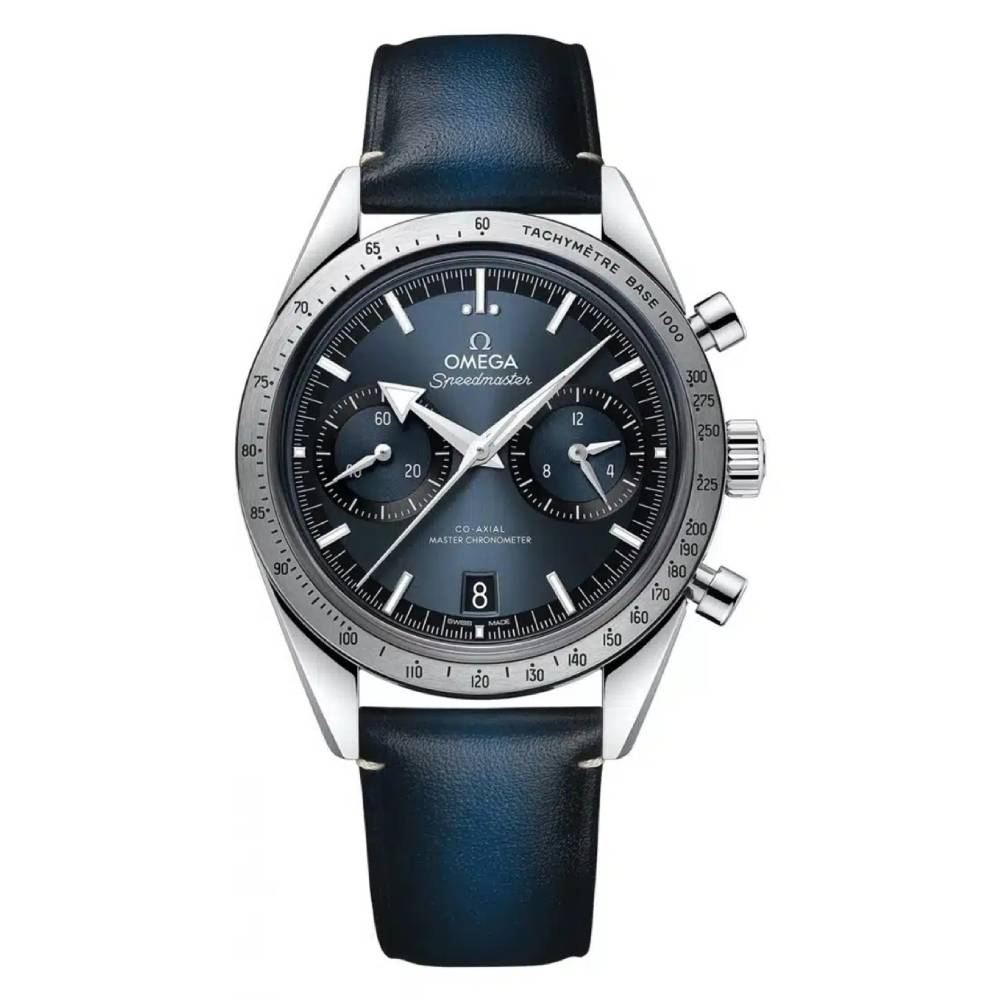 Omega Speedmaster ’57 40.5mm Watch - Ref: 332.12.41.51.03.001 - Blue Dial, Blue Leather Bracelet