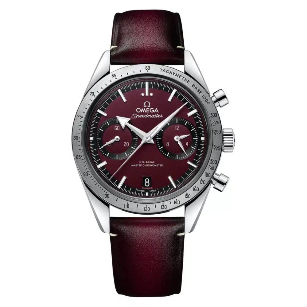 Omega Speedmaster 40.5mm Watch - Ref: 332.12.41.51.11.001 - Red Dial, Red Leather Bracelet