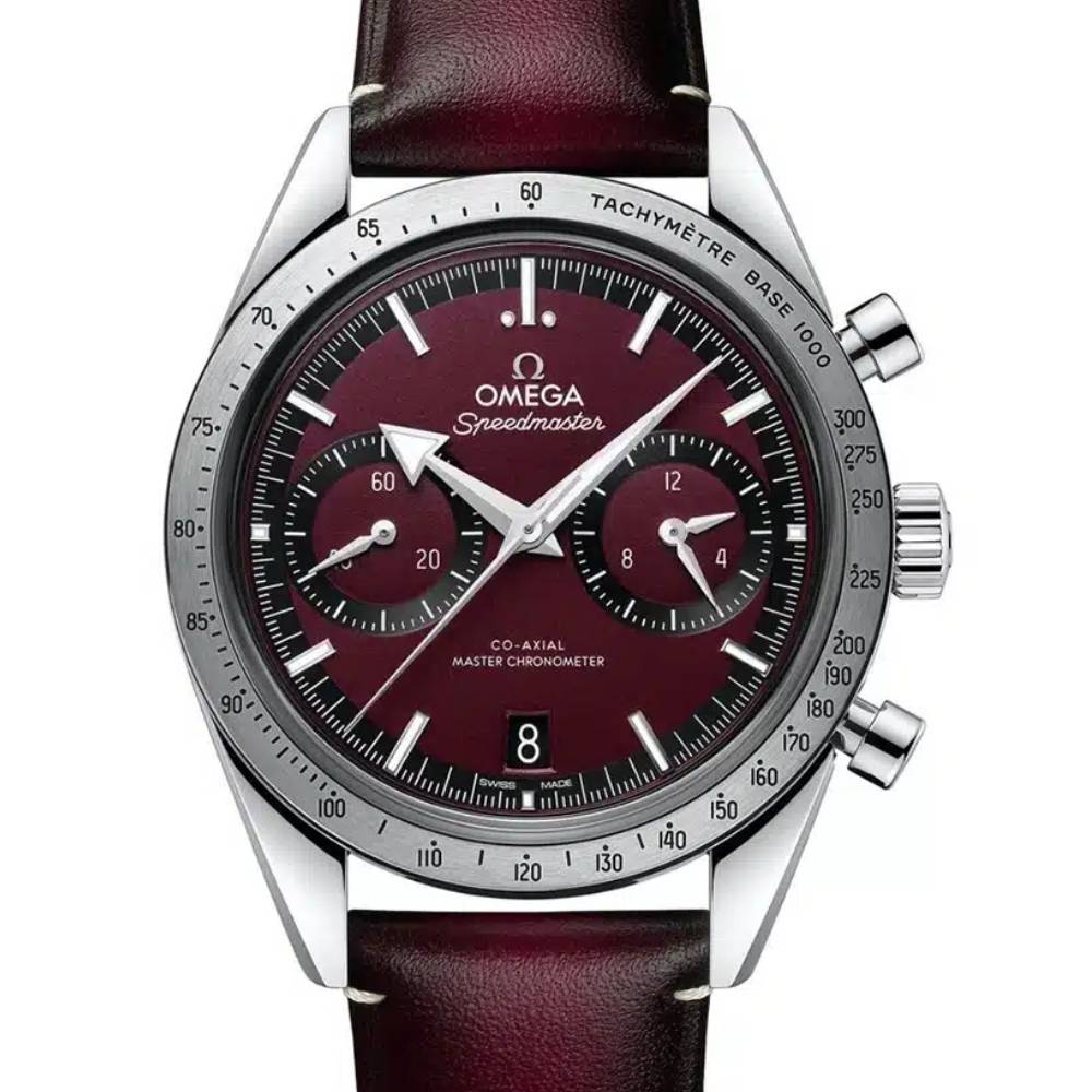 Omega Speedmaster 40.5mm Watch - Ref: 332.12.41.51.11.001 - Red Dial, Red Leather Bracelet