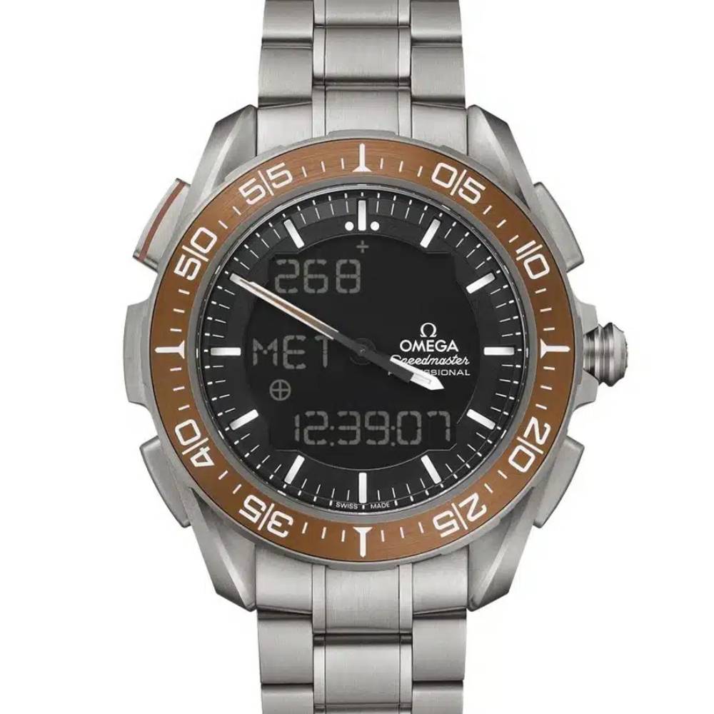 Omega Speedmaster 45mm Watch - Ref: 318.90.45.79.01.003 - Black Dial, Titanium Bracelet