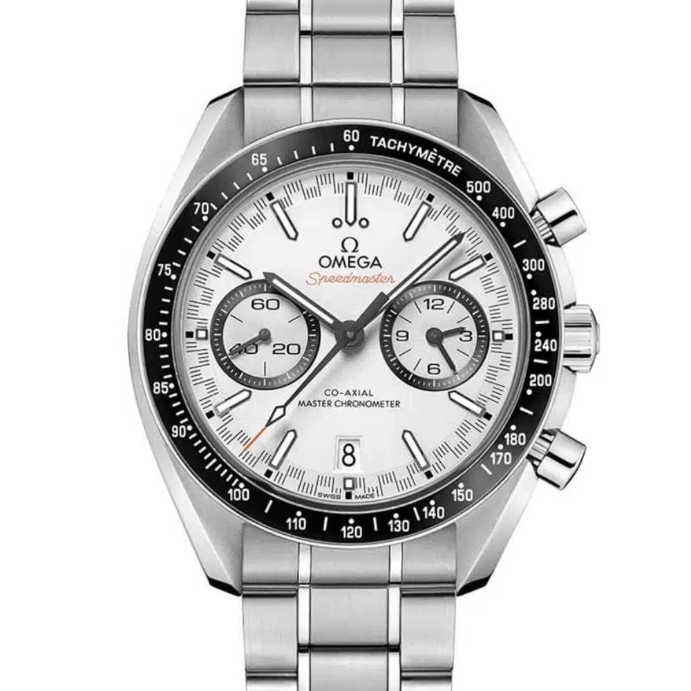 Omega Speedmaster Racing Master Chronometer Chronograph 44.25mm Watch - Ref: 329.30.44.51.04.001 - Green Dial, Stainless Steel Bracelet