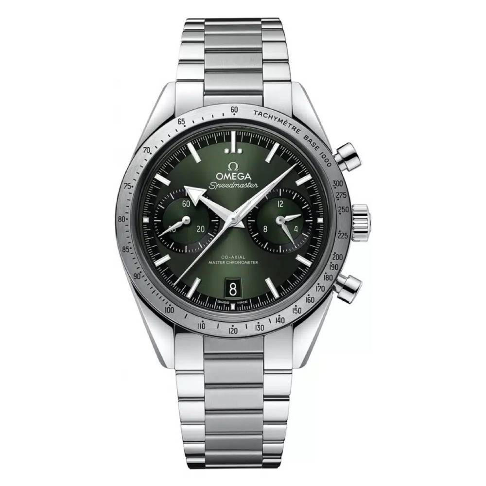 Omega Speedmaster ’57 40.5mm Watch - Ref: 332.10.41.51.10.001 - Green Dial, Stainless Steel Bracelet