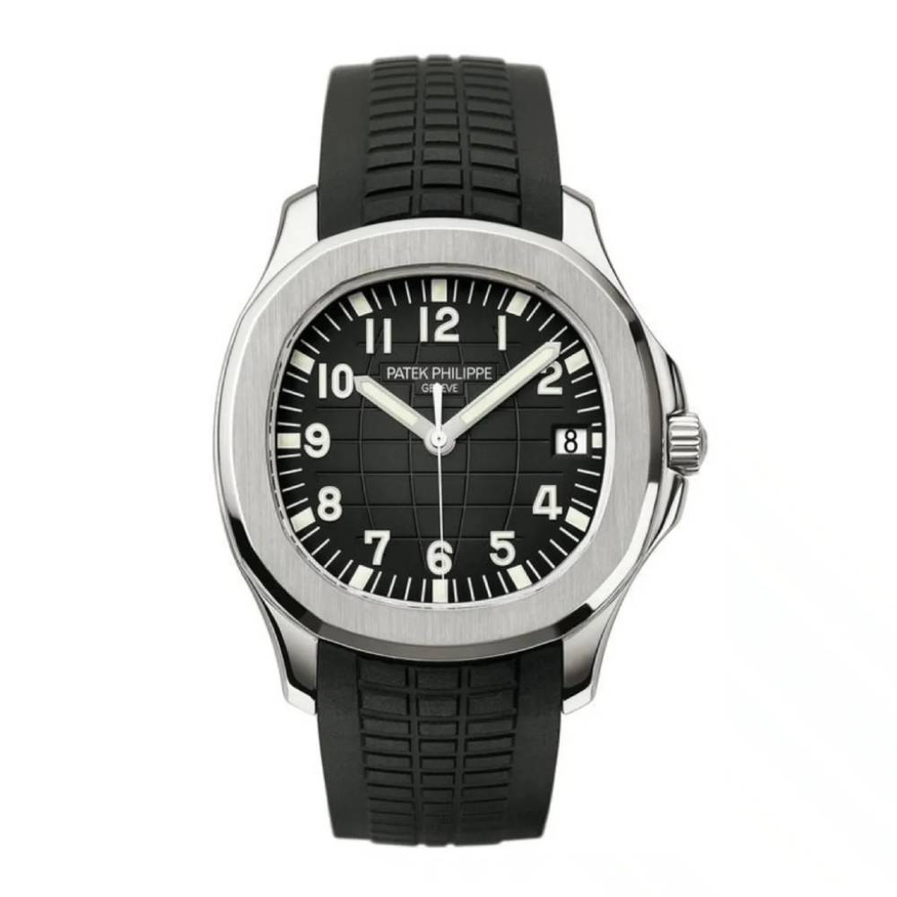 Patek Philippe Aquanaut 40.8mm Watch - Ref: 5167A-001 - Black Dial, Stainless Steel Case Black “Tropical“ composite Strap