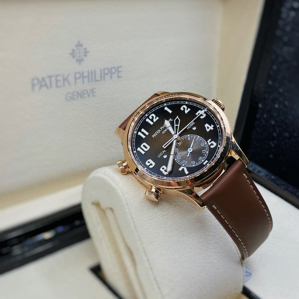 Patek Philippe Complications 18k Rose Gold 5524R-001 with Brown Sunburst dial Watch