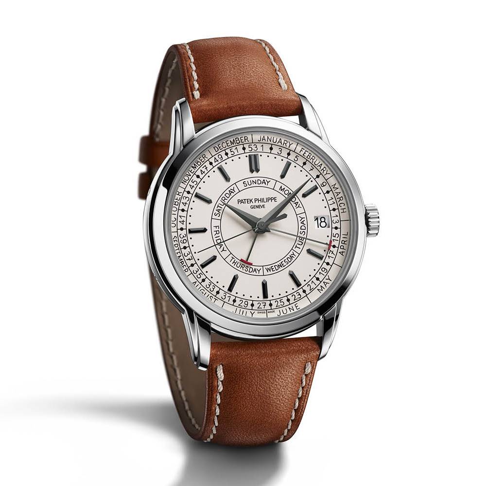 Patek Philippe Complications Calatrava Weekly Calendar 40mm Watch - Ref: 5212A-001 - Silver Dial, Light Brown Calfskin Strap