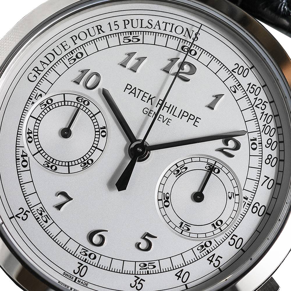 Patek Philippe Complications Chronograph 39.5mm Watch - Ref: 5170G-001 - White Dial in 18K White Gold Black Alligator Strap