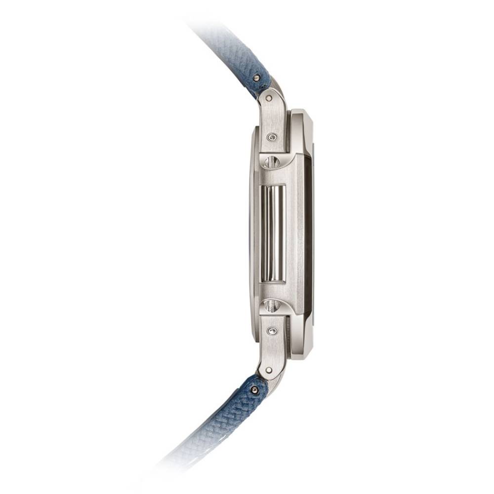 Patek Philippe Cubitus 45 mm Men's Watch - Ref: 5822P-001 - Grand Sunburst Blue Dial, Platinum Case, Navy Blue Strap Bracelet