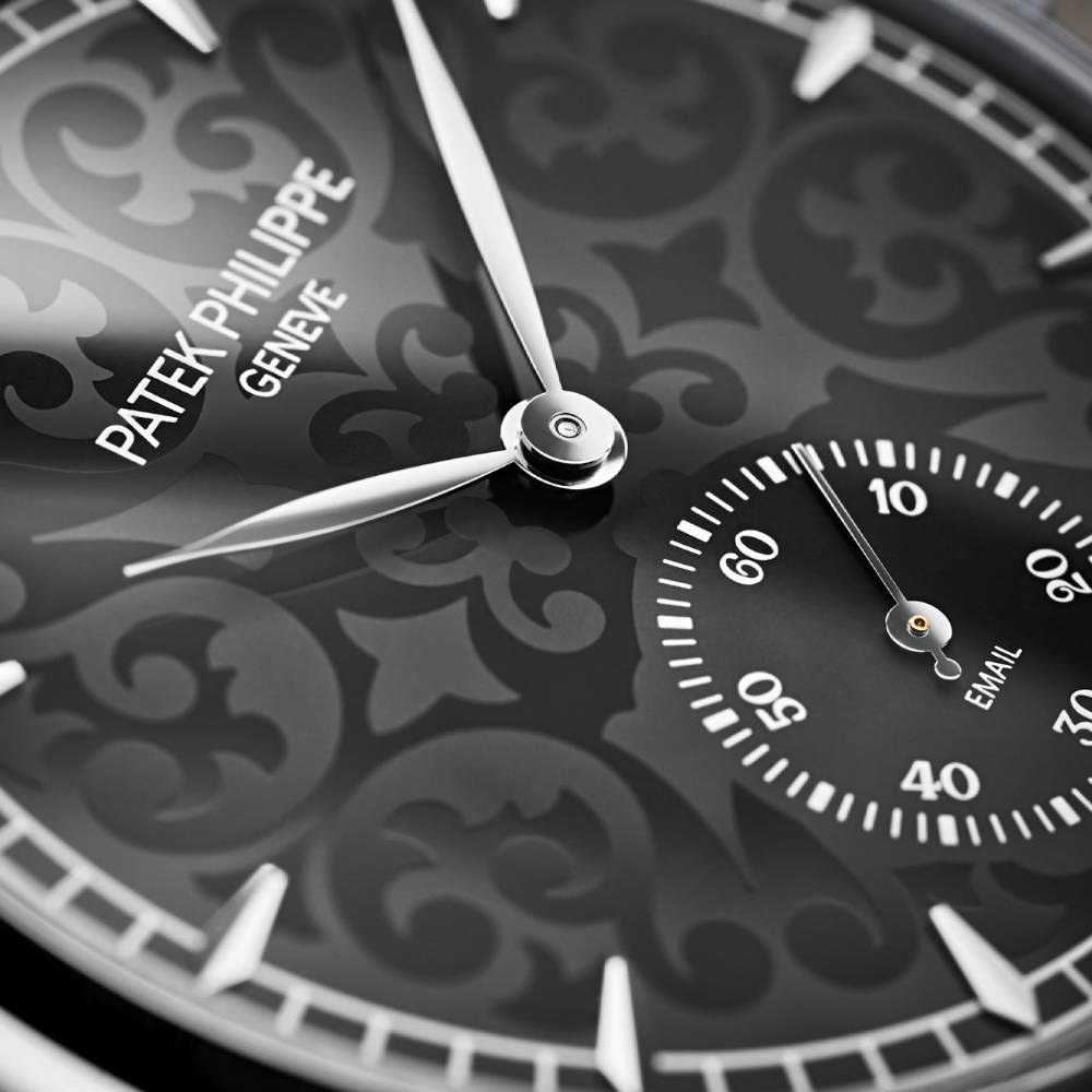 Patek Philippe Grand Complications 38mm Watch - Ref: 5078G-010 - Black Enamel Dial in 18K White Gold Black Alligator Strap