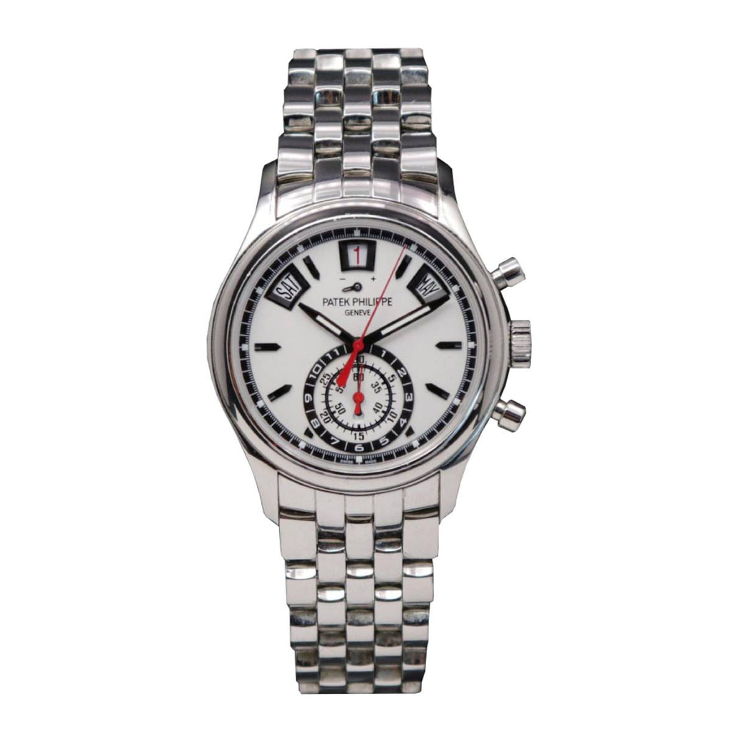 Patek Philippe Grand Complications Chronograph Silver Dial Stainless Steel Mens Watch 5960-1A