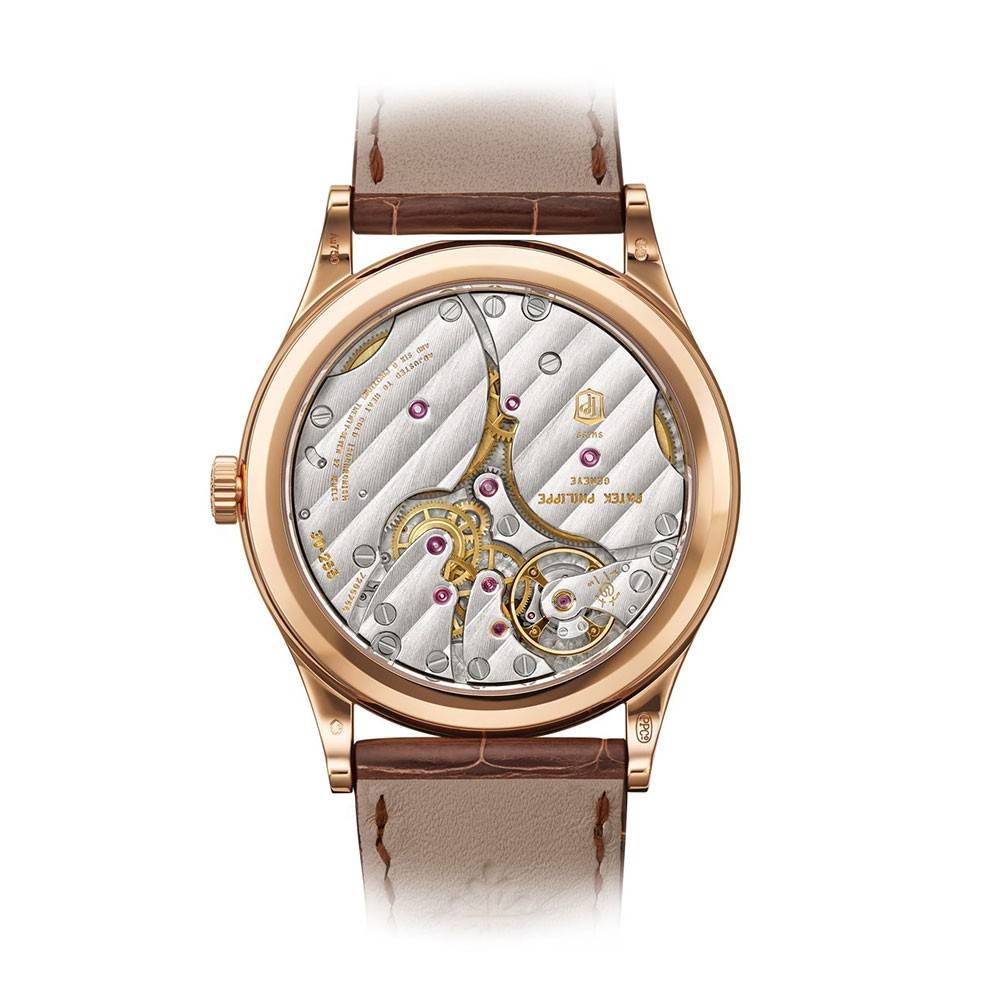 Patek Philippe Ladies Calatrava 33mm Women's Watch - Ref: 4897R-001 - Chocolate Brown Dial & Diamond Bezel in 18K Rose Gold Chocolate Brown Satin Strap