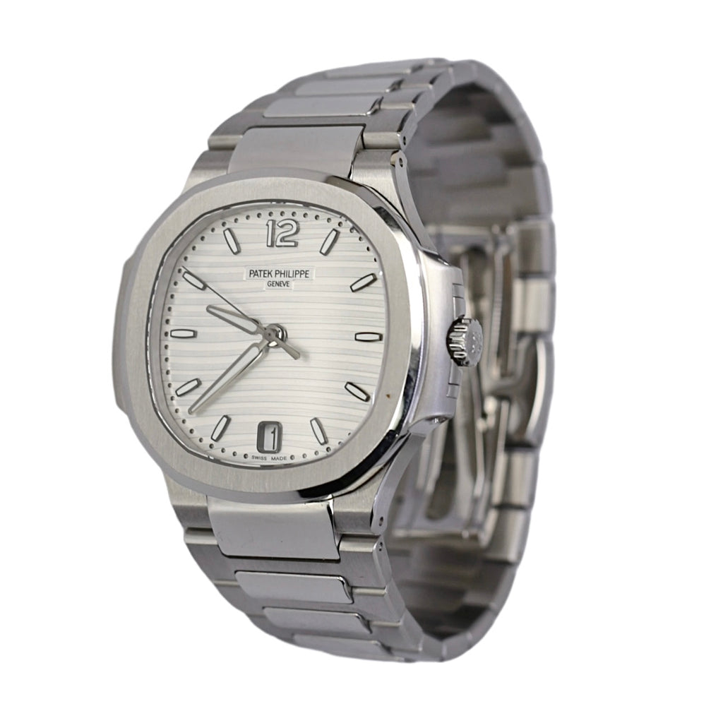 Patek Philippe Nautilus 35.2 mm | Stainless Steel Bracelet | Silvery opaline and smoke gray dial | Ladies Watch 7118/1A-010