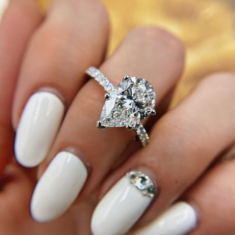 Platinum Pear Cut Engagement Ring with 2.75ct diamonds RN-411825