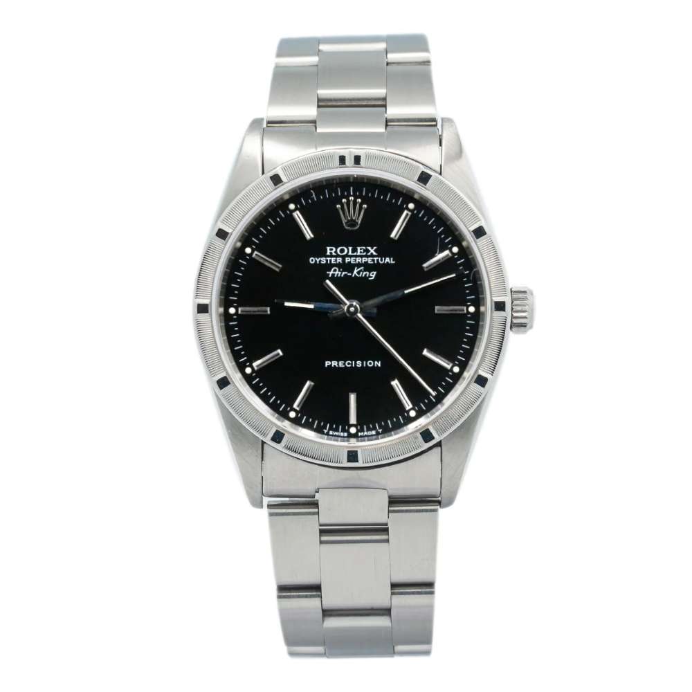 Rolex Air-King 34mm | Stainless Steel Oyster bracelet | Black dial | Unisex Watch 14010